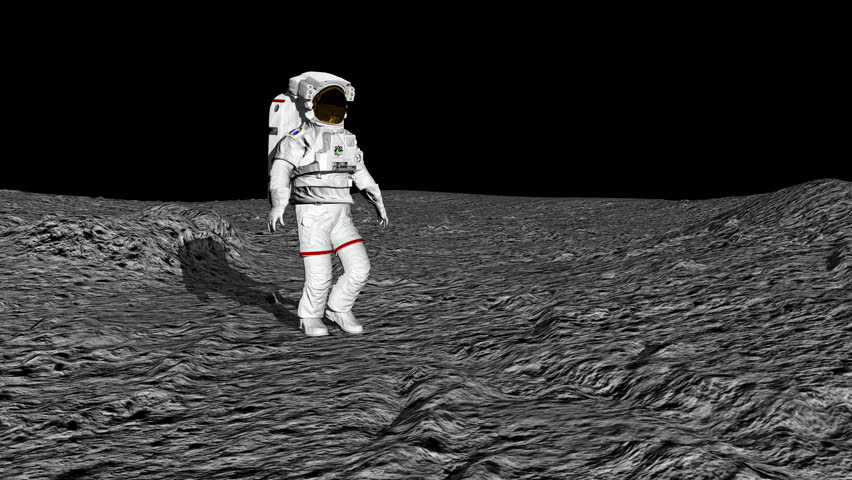 Astronaut Walking On The Moon Arkivvideomateriale 100 Royaltyfritt Shutterstock