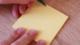 Writing To Do on yellow sticker