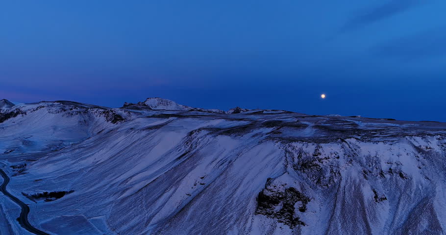 mountain landscape with the moon