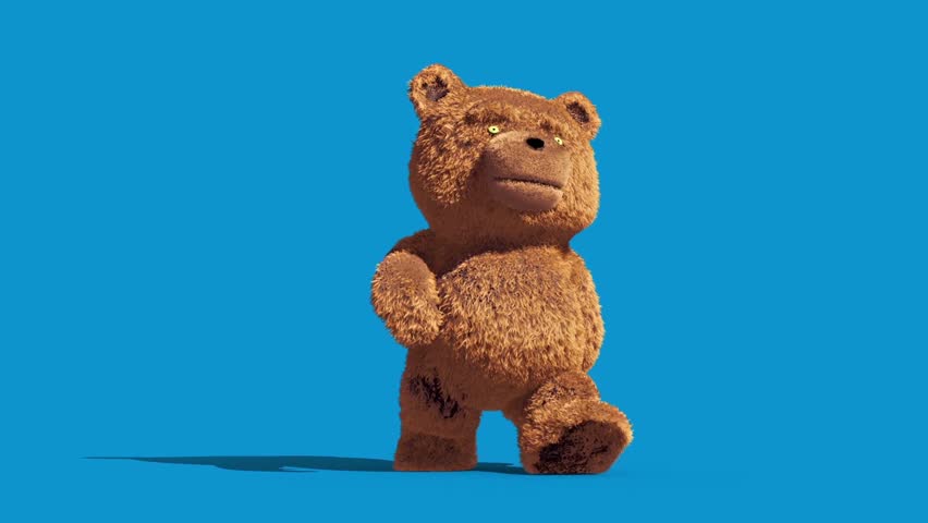 teddy bear walking