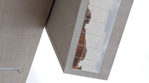 Vertical video. Entrance MAXXI. Rome. Italy - February 21, 2015: is a national museum of contemporary art and architecture