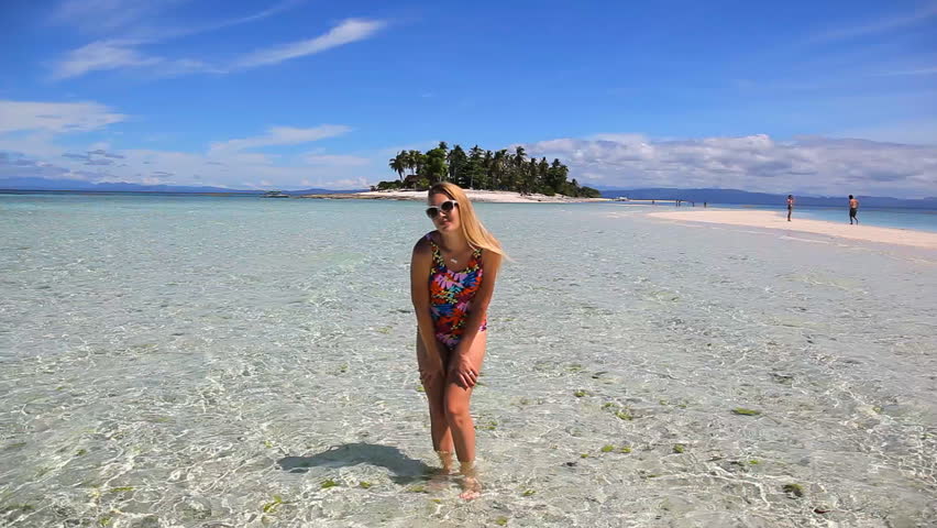Girl on the paradise island