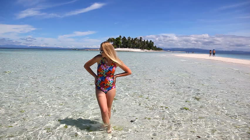 Girl on the paradise island