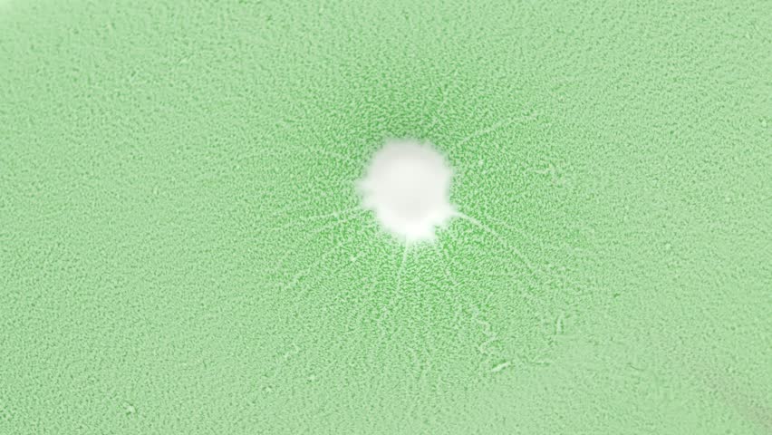 the concept of a chemical reaction. Green and white.