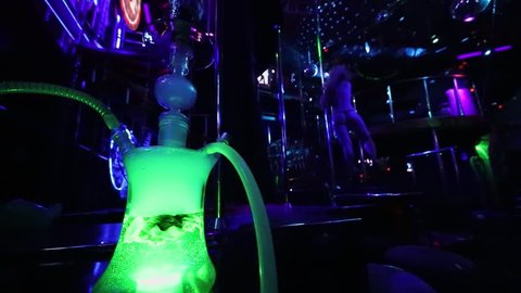 Kalian Smoke Naked Stripper Dances On Stock Footage Video (100% Royalty