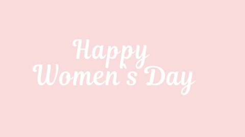  Happy Women's Day Floral Greeting card animation. International Happy Women's Day video. 8 March holiday background footage. Happy Mother's Day. stock footage
