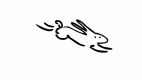 Running rabbit (seamless loop animation) 