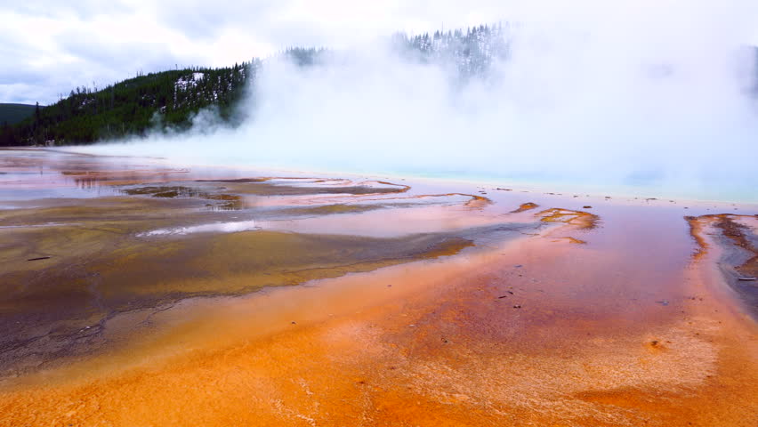 Grand Prismatic Spring Area, Yellowstone National Park, Unesco World Heritage, Wyoming, Usa, North America, America