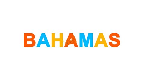 Country Name Bahamas Letters Different Colors Stock Footage Video (100% ...