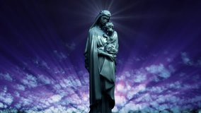 The Virgin Mary with baby Jesus (Loop).