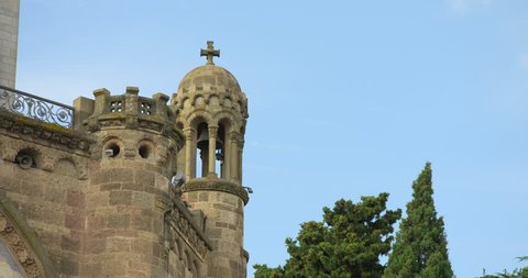 BARCELONA, SPAIN Oktober 27, 2017:Tibidabo church at the top of tibidabo hill, Barcelona, Spain awesome