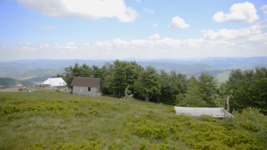 mountain landscape from the top of the Carpathians in summer