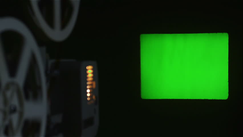 movie projector displays green screen on Stock Footage Video (100% ...