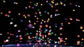 Colored balls falling and landing on ground against black background in slow motion / shot at 480fps - Powered by Shutterstock - Get 15% off with code: PIKWIZARD15