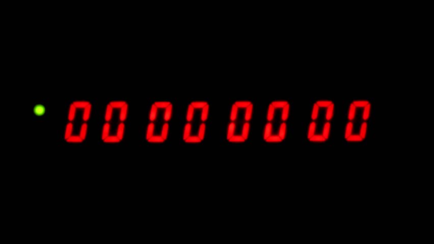 One minute of a red LCD timecode readout Royalty-Free Stock Footage #1007776207