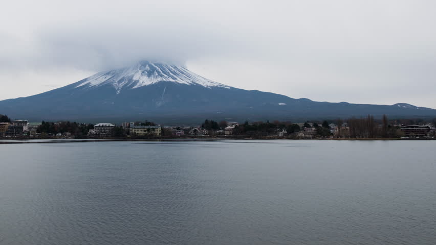 Mt Fuji Over Lake Kawaguchi Stock Footage Video 100 Royalty Free 1007796124 Shutterstock