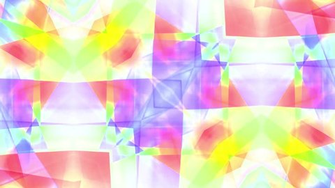 ornamental kaleidoscope soft crystal abstract animation seamless loop background 