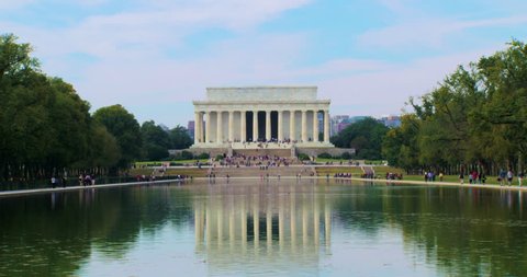 The Lincoln Memorial Medium and reflecting pool in Washington DC 