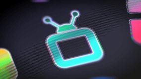The tv icon on the Screen. 4K Resolution. Great Quality. Looping. - Powered by Shutterstock - Get 15% off with code: PIKWIZARD15