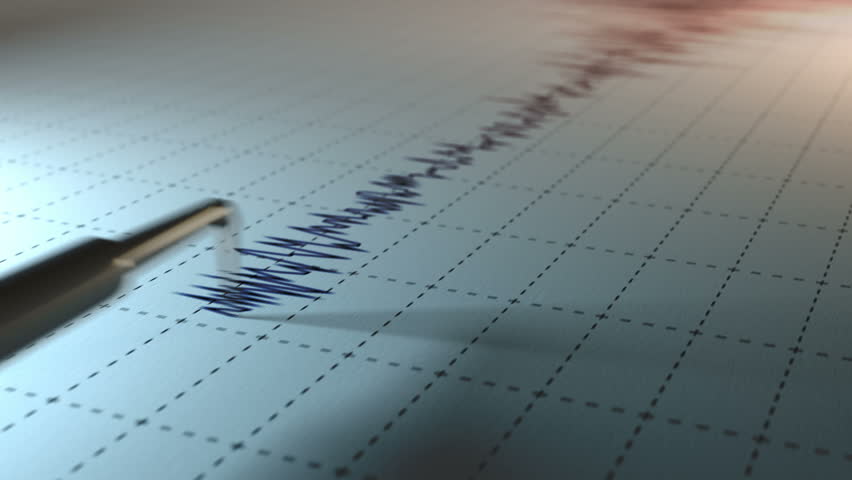A close view of a seismograph arrow. Royalty-Free Stock Footage #1007816284