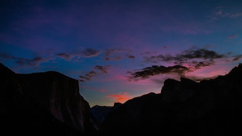Time Lapse - Beautiful Sunrise at Yosemite National Park Valley, California