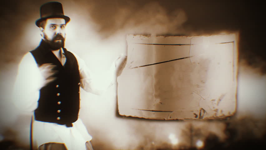 Old timey vintage salesman