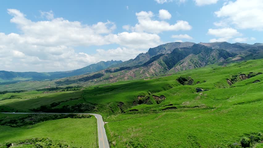 landscape of Aso area in Japan