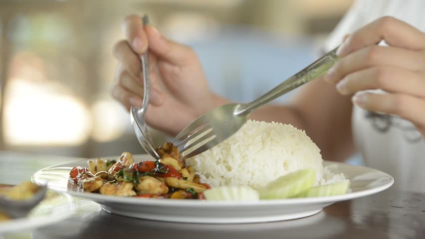 Girl Eat Rice and Seafood Stock Footage Video (100% Royalty-free)  1007886481 | Shutterstock