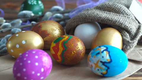 Traditionally painted eggs.