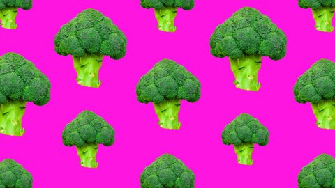 Minimal Motion art. Broccoli background