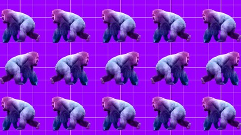 Minimal Motion art. Gorilla background