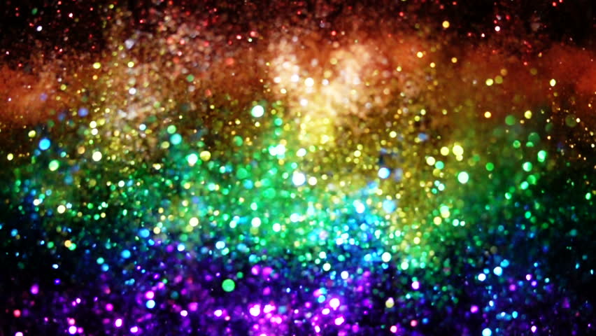 Rainbow Glitter Sparkle Particle Explosion Arkivvideomateriale 100