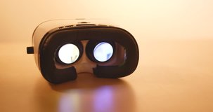 Virtual reality device playing movie inside