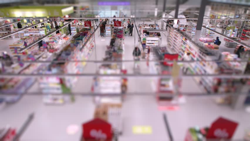 Timelapse grocery supermarket Royalty-Free Stock Footage #1007933617