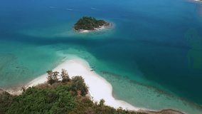 High angle sea view video in Ranong