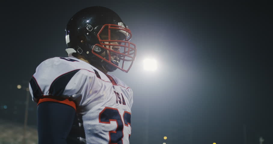 Portrait Of Caucasian Male American Football
