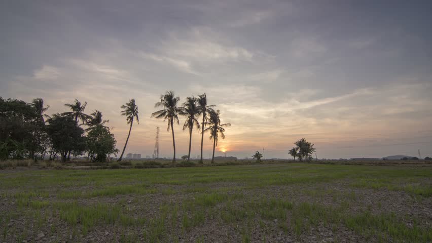 Timelapse Sunset At Dry Field Stock Footage Video 100 Royalty Free 1008010099 Shutterstock