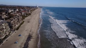Carlsbad, CA  - Beach and Downtown - Drone Video. Aerial Video of Carlsbad is a city near San Diego, in California. Also know as sister city of Karlovy-Vary in Czech Republic.