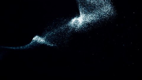 dust particles, abstract floating particles on black background, glittering particles with bokeh, 4K slow motion animation