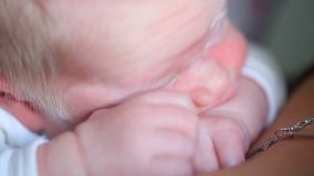 video newborn baby boy skin allergy lies  bed