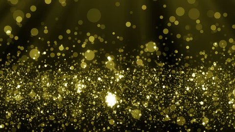 Gold  particles  glitter rain awards  abstract background loop wall