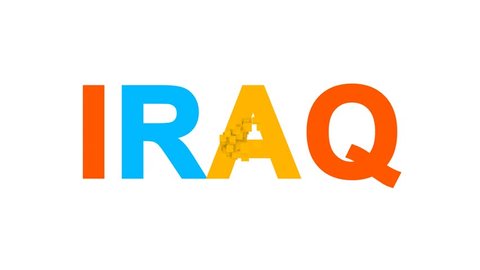 Country Name Iraq Letters Different Colors Stock Footage Video (100%