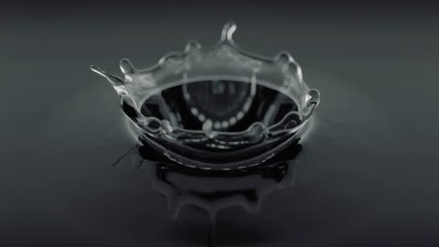 4k Slow-motion water drops making ripple shooting with high speed camera