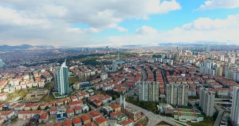 Aerial view to Capital of Turkey Ankara