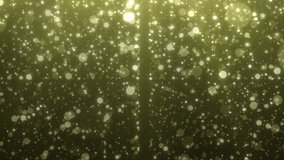 Gold  particles  glitter rain awards  abstract background loop wall
