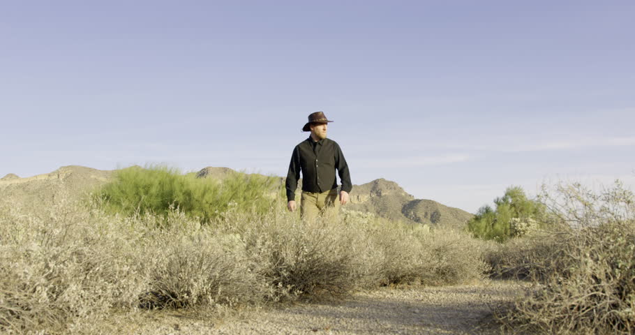 Cowboy in the desert