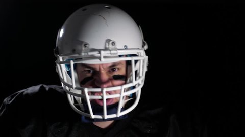 Closeup Portrait Of Football Player Stock Footage Video 100 Royalty Free Shutterstock