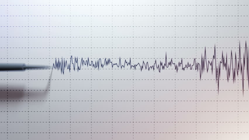 Front view of seismograph Royalty-Free Stock Footage #1008129481
