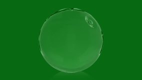 Scary Head Glass Sphere Horror Green Screen 3D Rendering Animations