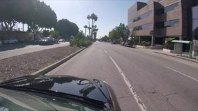 Driving Car on a Street of Los Angeles California - GoPro Camera video